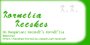 kornelia kecskes business card